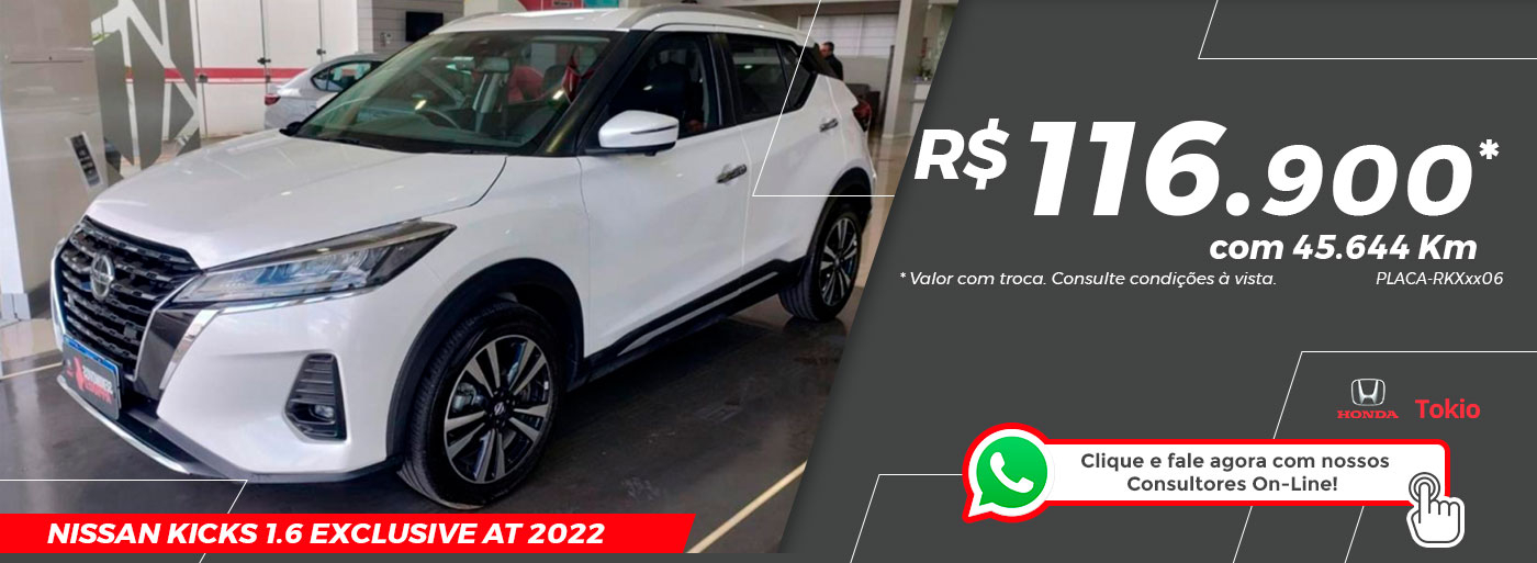 Oferta Nissan Kicks Exclusive 1.6 AT 2022