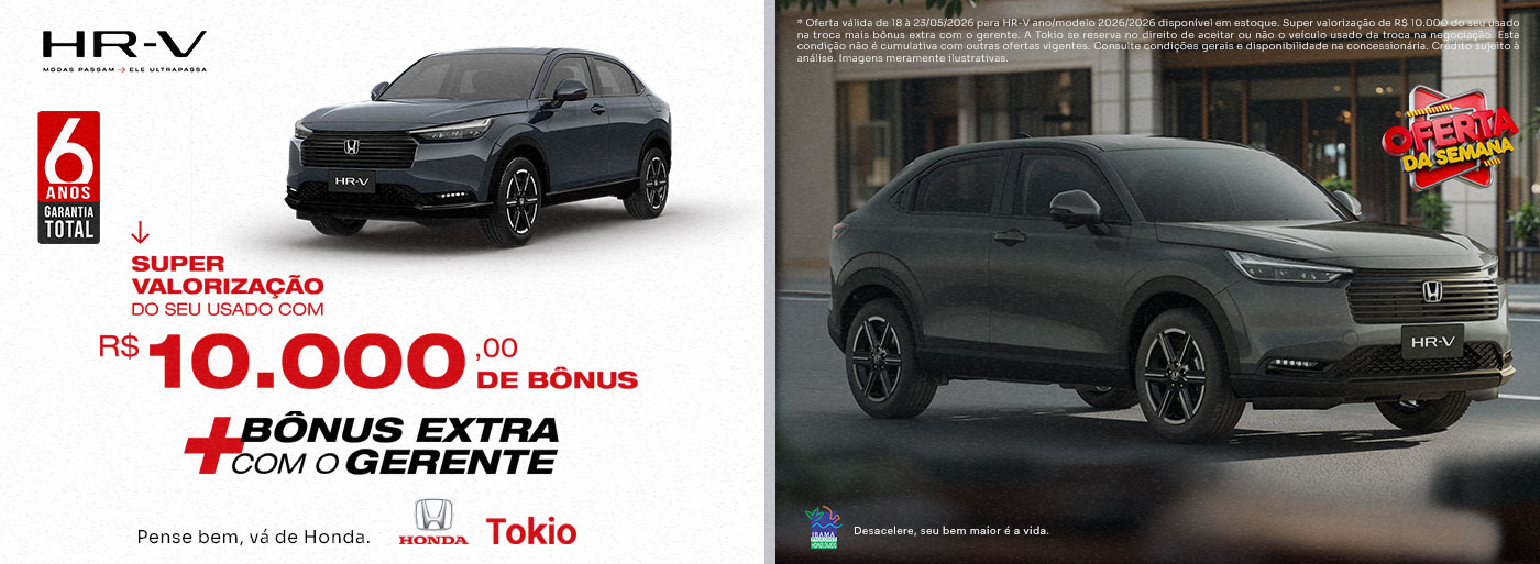 Oferta Linha Honda 0Km